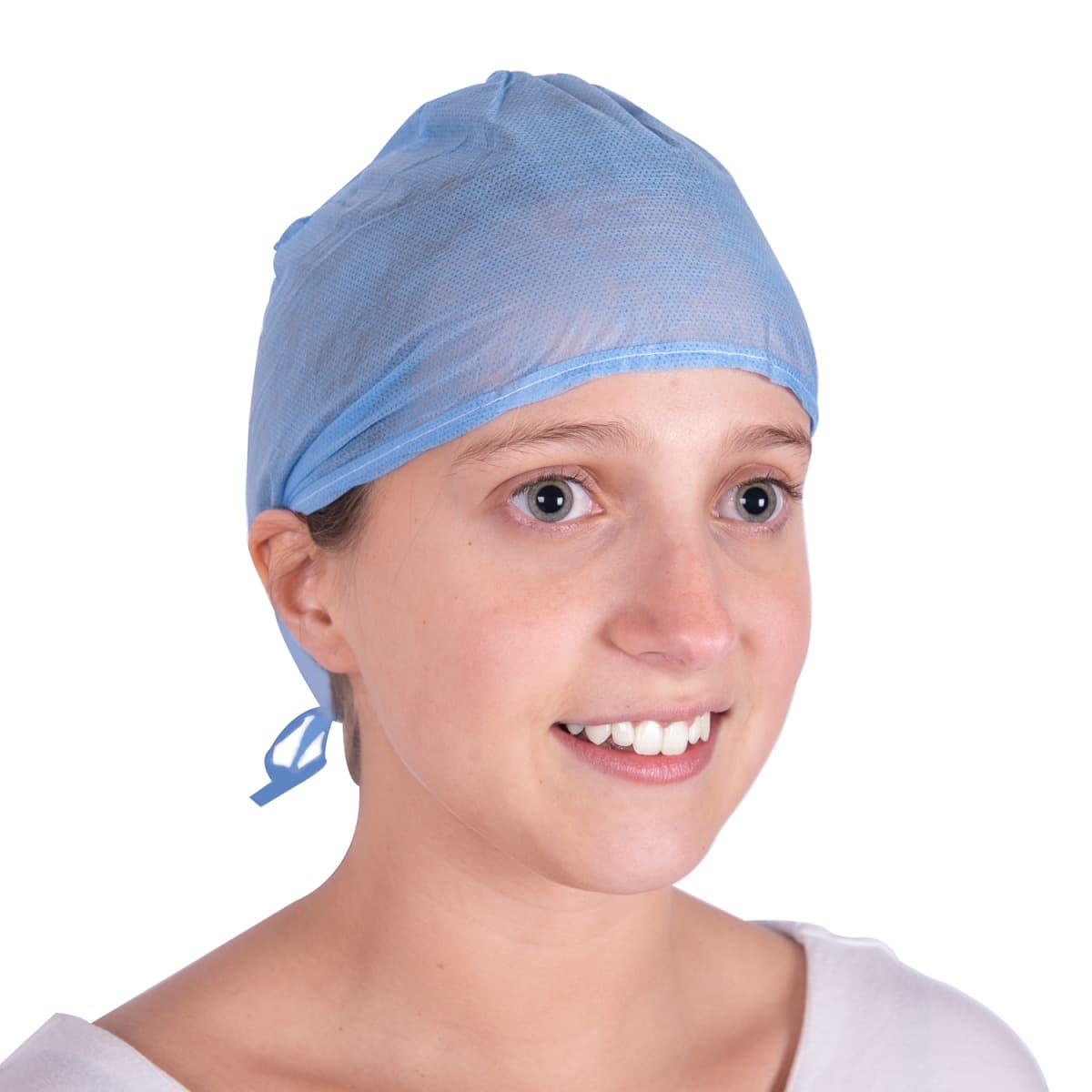 GORRO CIRUJANO CON TIRAS CELESTE (HECHO A MANO) UNIVERSAL