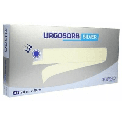 URGOSORB SILVER MECHA 2,5x30 cm