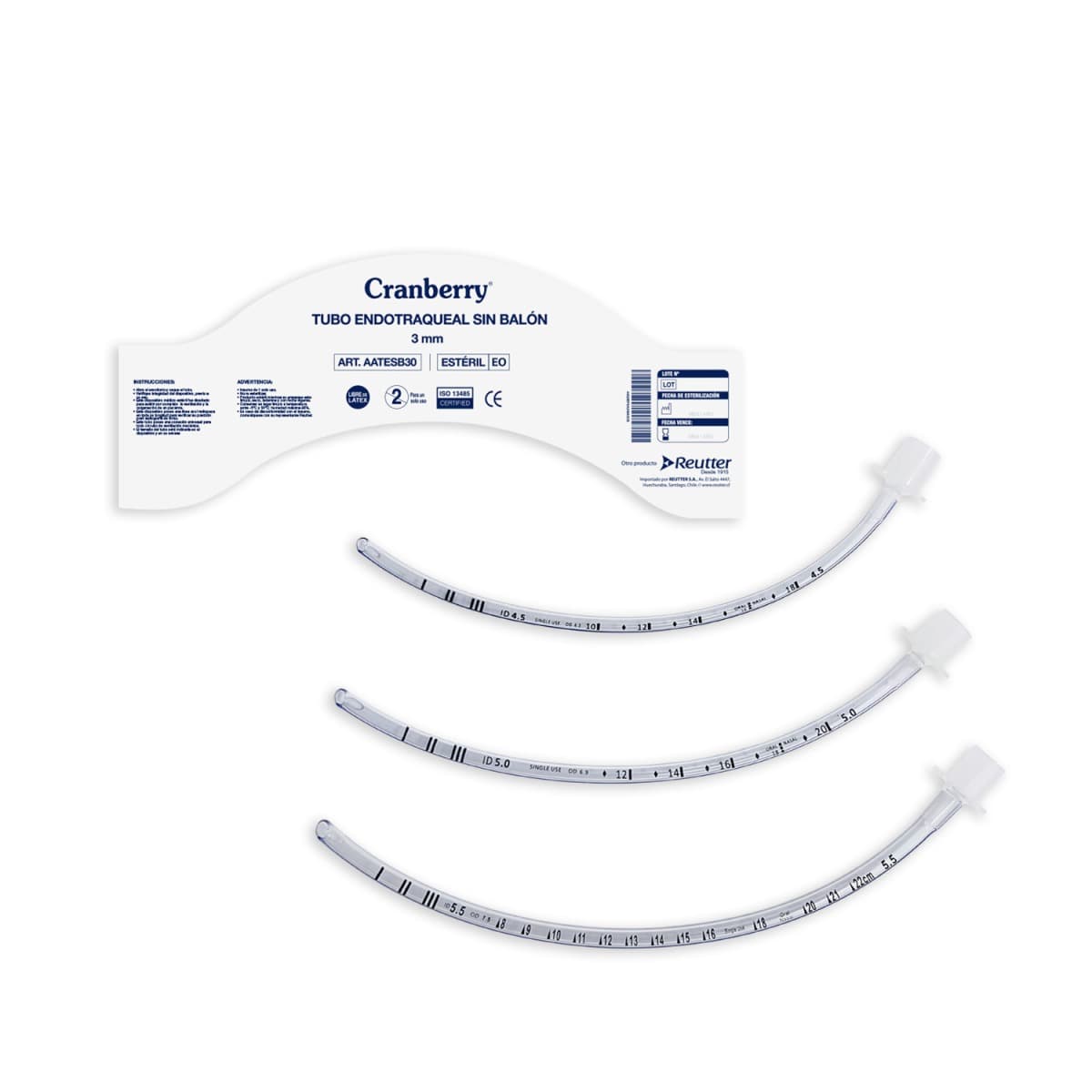 TUBO ENDOTRAQUEAL SIN BALÓN 2.5 MM