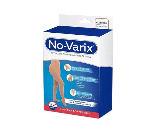 PANTIMEDIA NO-VARIX TRANSP. 15-20 MMHG BEIGE LG