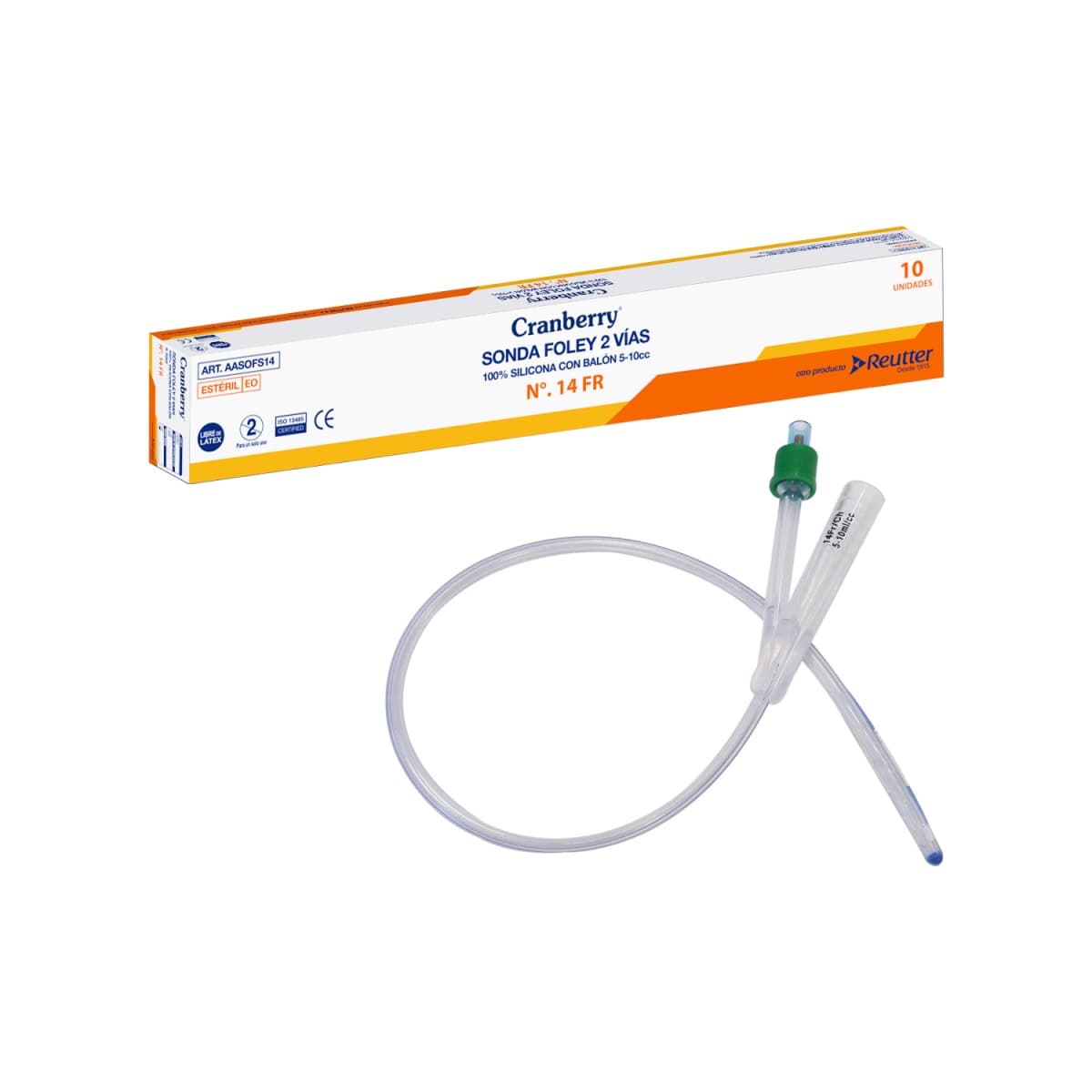 SONDA FOLEY 2 VÍAS 100% DE SILICONA 14 FR