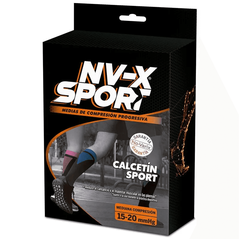 CALCETIN NV-X SPORT BICOLOR 15--20 MMHG NEGRO/NAVYLG