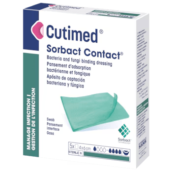 CUTIMED SORBACT CONTACT STERILE 7CMX9CM GREEN 40 INT