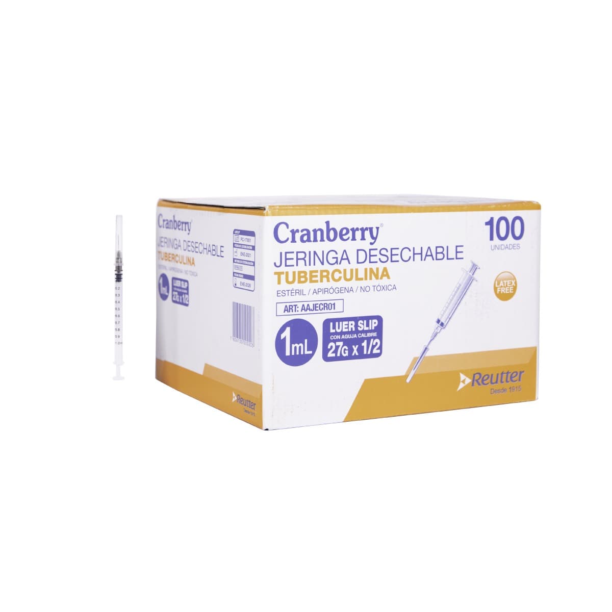 JERINGA DESECHABLE TUBERCULINA CON AGUJA 27 X 1/2