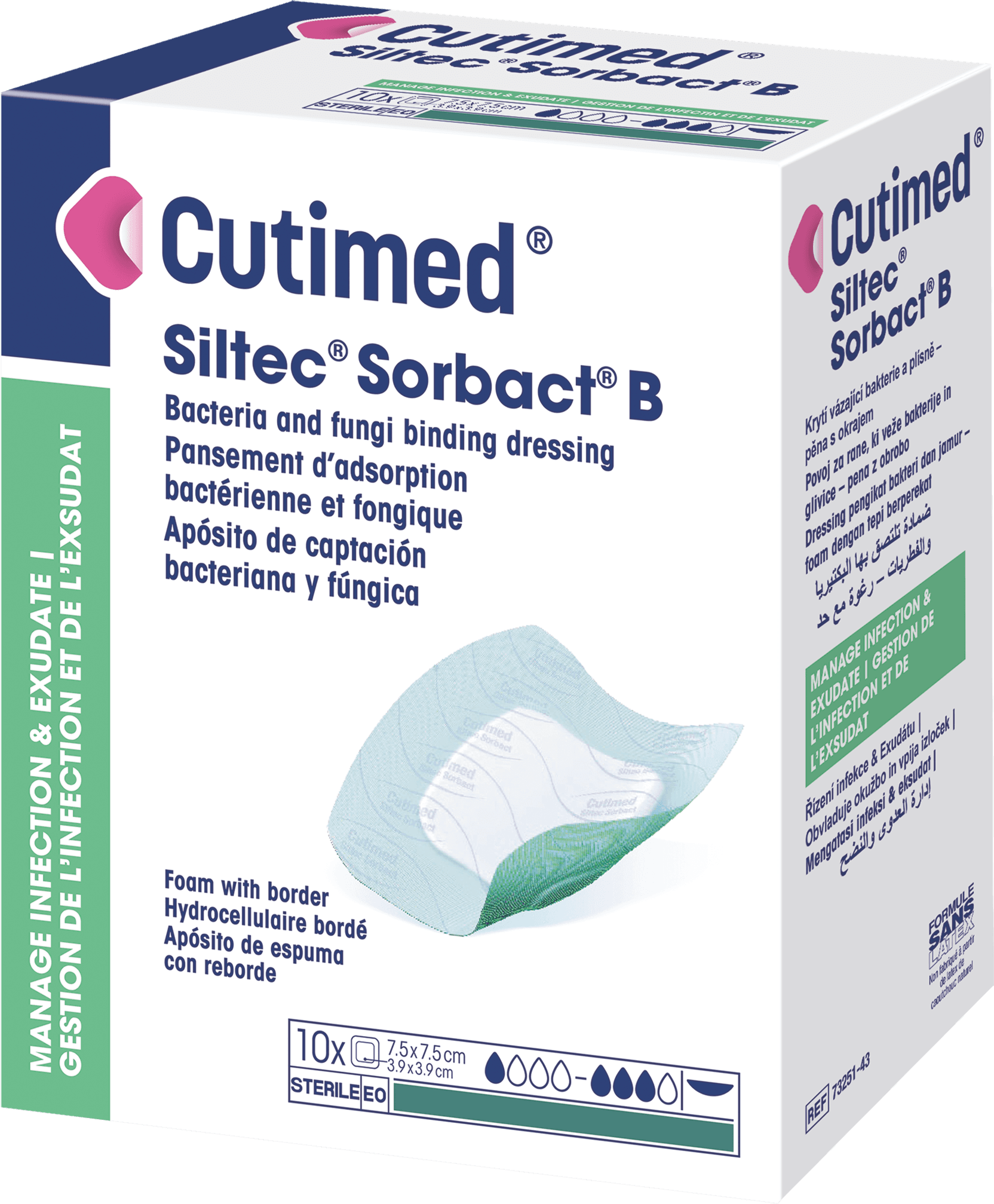 CUTIMED SILTEC SORBACT STE 12.5X12.5CM