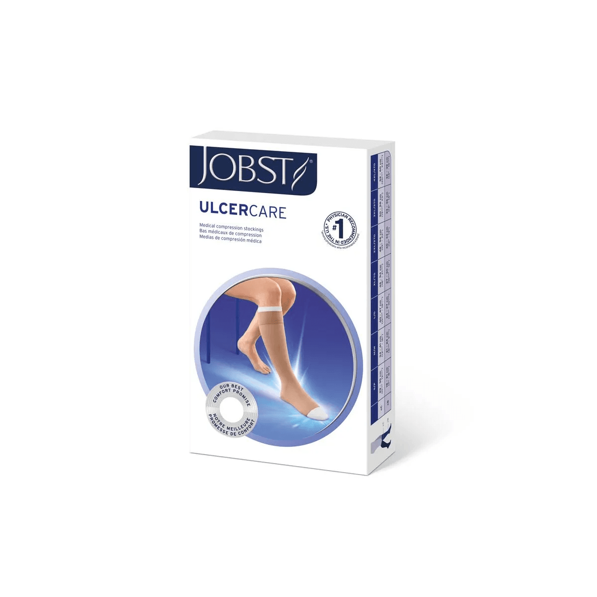 114524 / ULCERCARE 40 Rodilla c/cierre Cierre Derecho XXL Beige