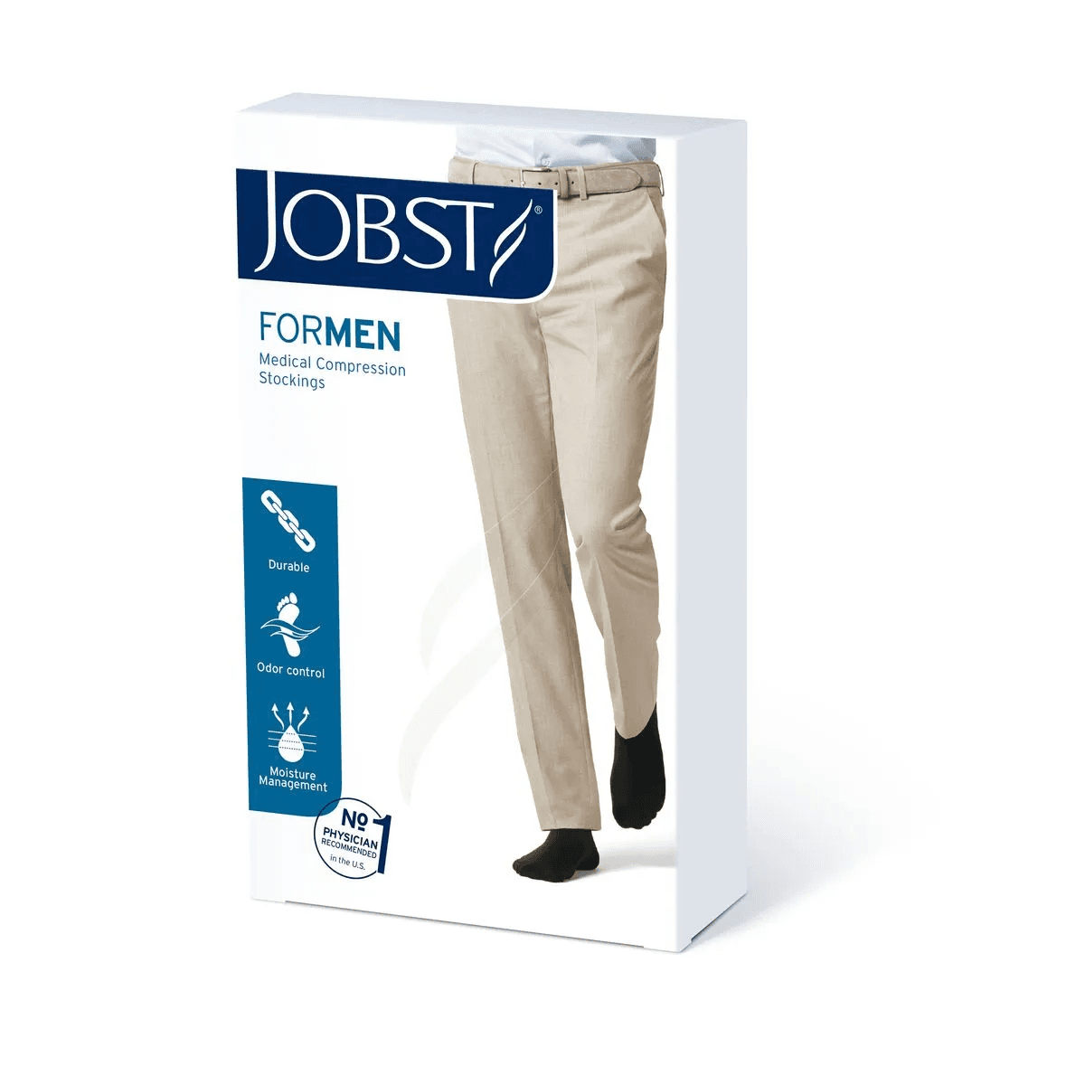 115001-02 / JOBST FOR MEN 15 - 20 Rodilla Punt.Cerrada M Negro