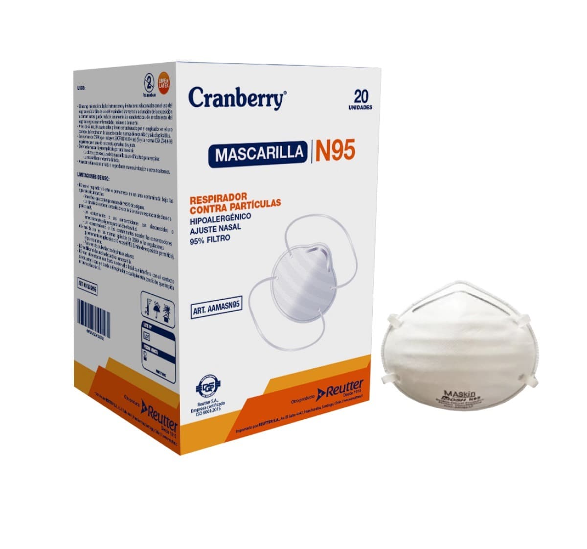MASCARILLA N95 CERTIFICACIÓN NIOSH-USA UNIVERSAL