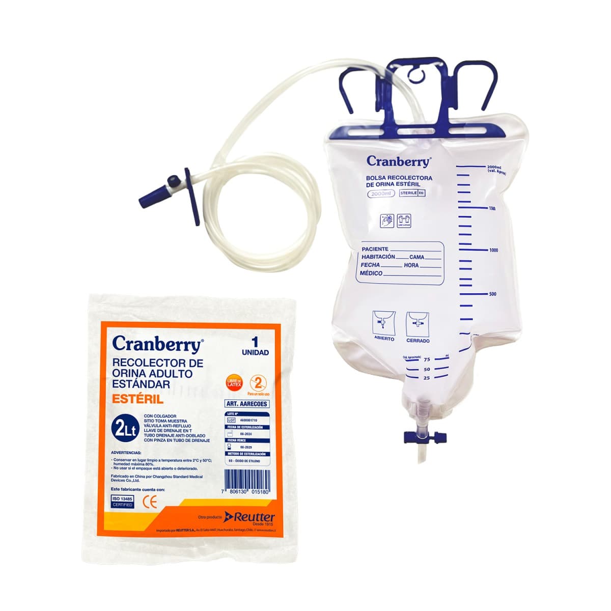 RECOLECTOR ORINA ADULTO 2 LT.ESTANDAR 2 LT