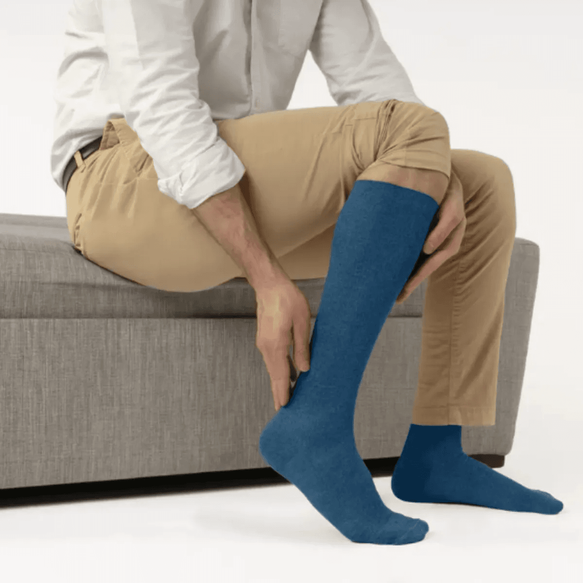 CALCETIN NO-VARIX 15-20 MMHG HOMBRE AZUL JASP SM